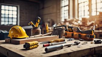 Materialien und Werkzeuge für den Bau